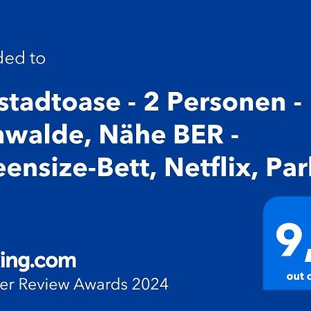 Vorstadtoase - 2 Personen - Eichwalde, Naehe Ber - Queensize-Bett, Netflix, Parken Exteriör bild